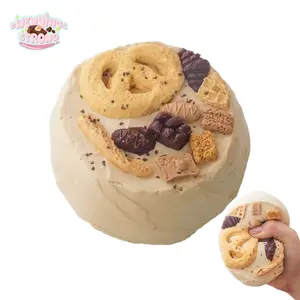 [WenQing Taba Squishy] Charcoal Grilled Yogurt Bowl - Handmade TabaSquishy/full silicone reborn squishy, ​​Fidget Toy, 275g, taba squishies, squishy toy