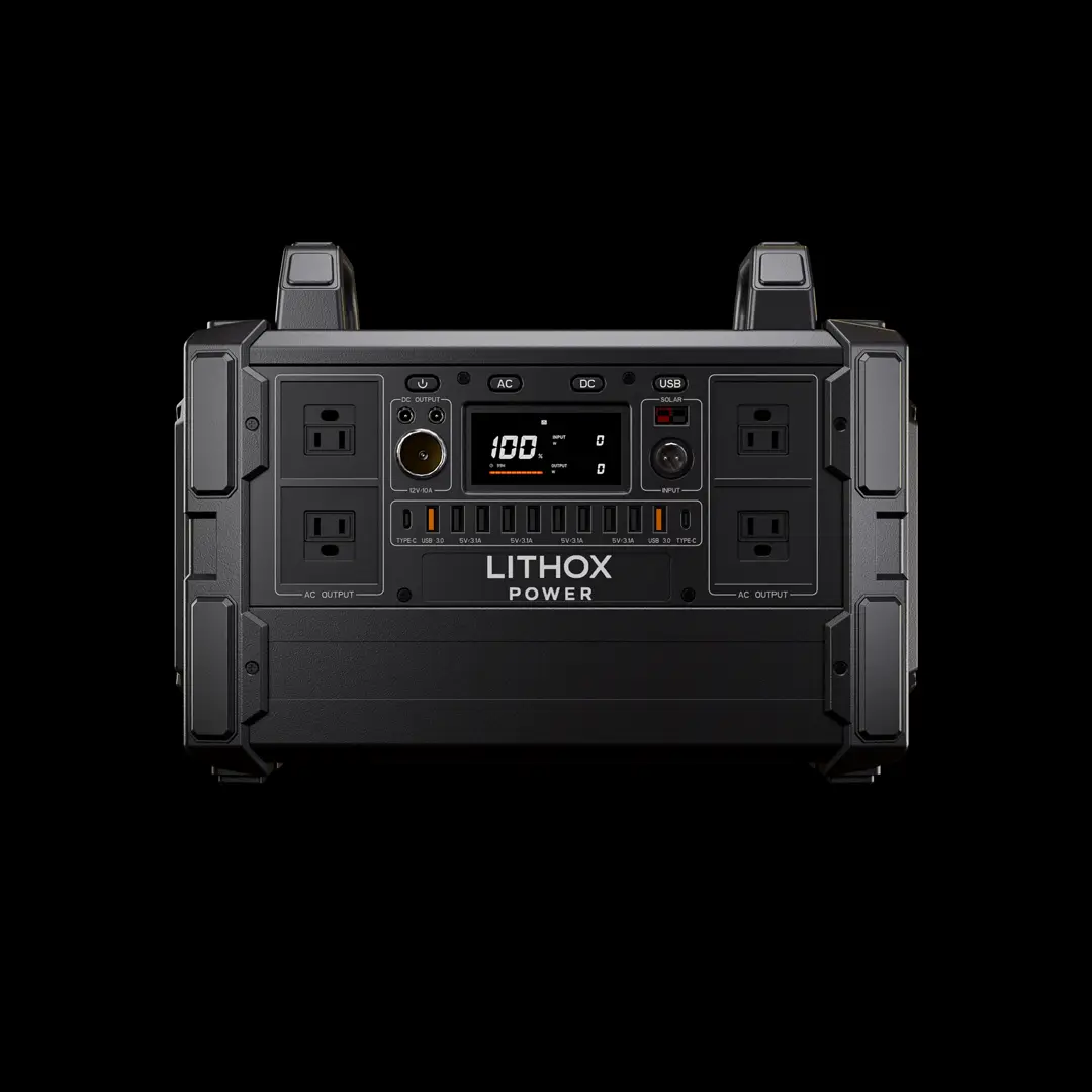 Lithox M 1200W Portable Power Station with 315,000mAh Battery 17 Ports Solar Input Ready for Travel Camping Home Backup Emergency Use
