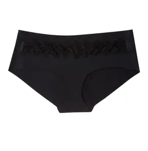 Soft Seamless Briefs with Lace