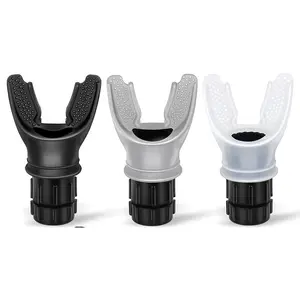 3 PCS Portable Breathing Trainer with Adjustable Resistance Settings (Black/Grey/White)