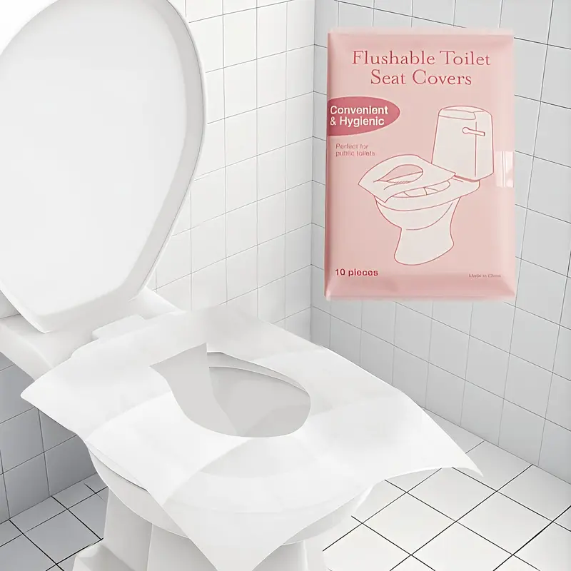 10/40/70pcs Disposable Toilet Seat Covers, Portable Hygienic Toilet Seat Protector, Individually Packed, Easy To Carry, Universal Fit for Most Toilet Seats, Ideal for Public Restrooms & Hotel