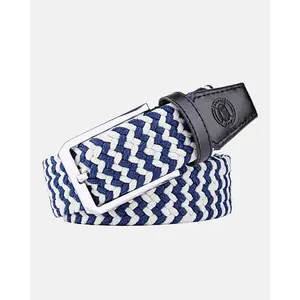 RORY Tech-Fit Braided Belt, Dark Grey with Smoke Grey Buckle, Distressed Leather Tail, Stretch-Fit, 1.4" Width