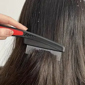 1pc Stainless Steel Encryption Tooth Hair Comb - Effortlessly Remove Dandruff & Lice, Enjoy Soothing Scalp Massage - Durable, Hypoallergenic, Professional-Grade Cleaning Comb