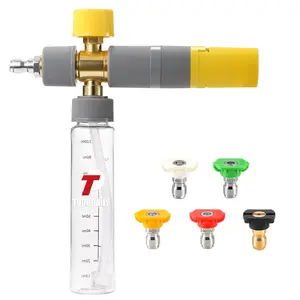 High Pressure Foam Spray Gun, Mini High-Pressure Cleaning Machine, 5 Nozzle Accessories Set, Quick Connect Fitting, Tool Daily, Car Wash Accessory, Foam Sprayer, Foam Spray Lance, Car Wash Equipment