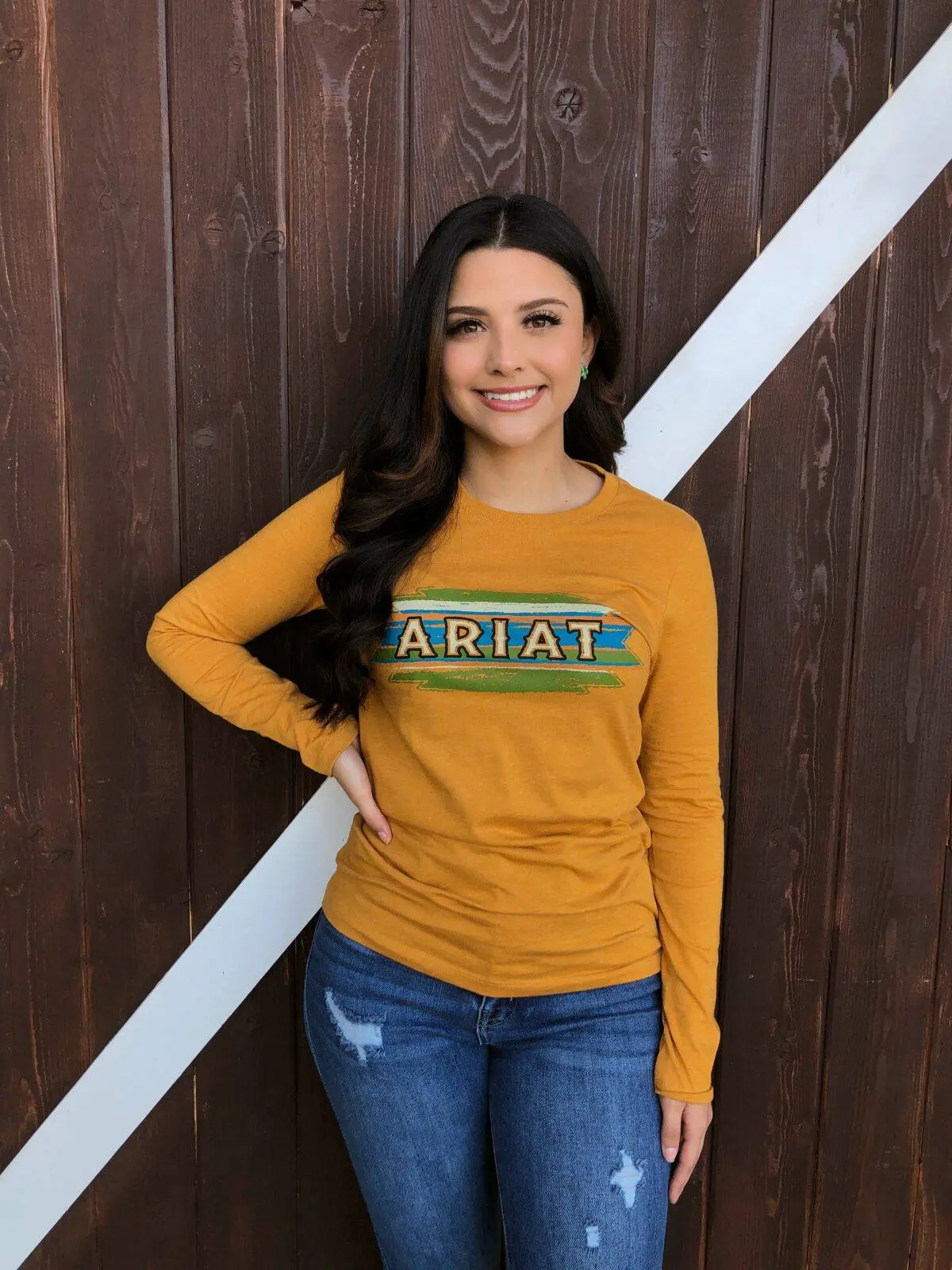 Ariat Women Serape T-Shirt -- Yellow