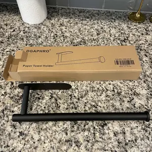 DGAPHRO Paper Towel Holder,Self Adhesive or Drilling Paper Towel Holders Under Cabinet,SUS304 Stainless Steel, Space-Saving, Easy Installation for Kitchen, RV & Bathroom-13" Towel Rack for Rolls, Plastic Wrap & More,Dispenser Bin.