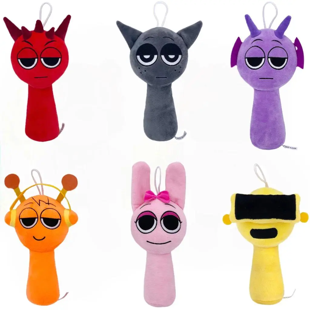100% Brand New Sprunki Plush Doll - Dr. Harrison Qurst & Wenda Gray Game Diamond Peripherals, Soft Adorable Stuffed Animal, Kids' Birthday Gift Toy