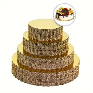 Primpick 20-Piece Cake Board Set, Round Cake Rings, 6/8/10/12 Inch Sizes, 5 Pieces Each, Ideal for Baking, Wedding, Birthday Decorations, Baking Accessories, Baking Tools, Bakeware