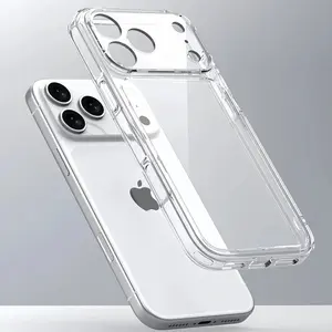 Full Cover Crystal Clear iPhone 17 Pro Max/17 Pro Cellphone Smartphone Protective Case, Casing, Patented Anti-Yellow & Virgin PC+TPU, 15FT Military-Grade Drop Protection, Shockproof, Slim Transparent Women Men Funda para With Lens Protector Accessories