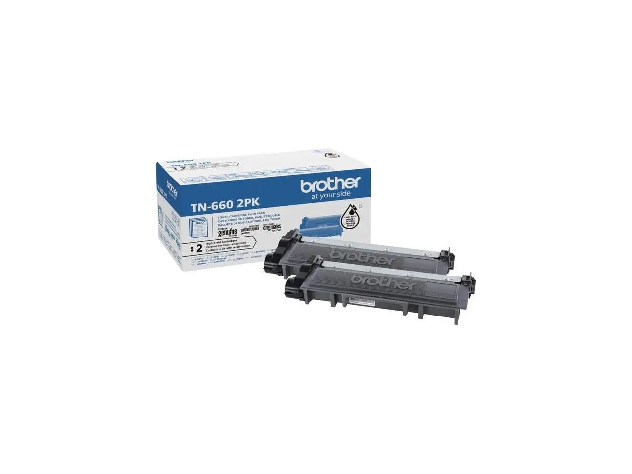 Brother TN660 High Yield Black Toner Cartridge (2-Pack) Brother TN660 High Yield Black Toner Cartridge (2-Pack)