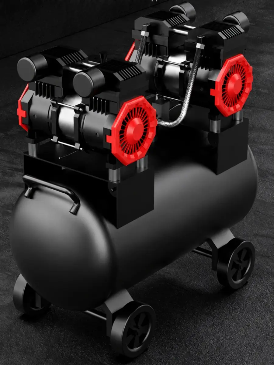 220V Oil-Free Silent Air Pump Mini Portable Small Household Woodworking Air Compressor