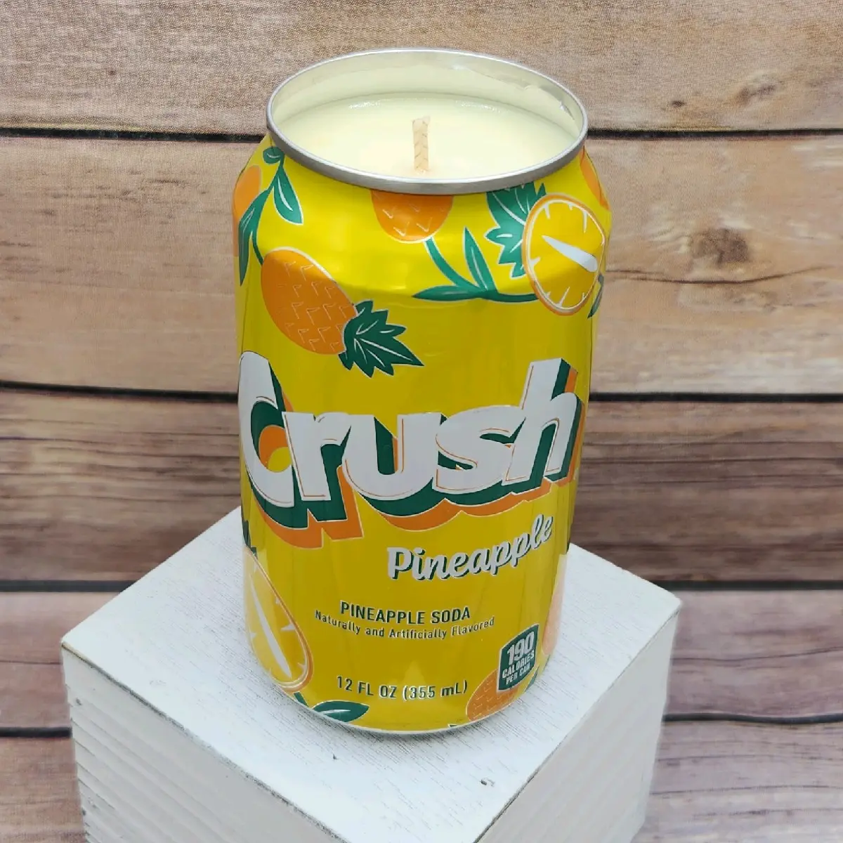 Soy Candle - Pineapple Crush Soda Pop Can Soy Candle with Pineapple Soda Scent - Hand Poured Soy Candle