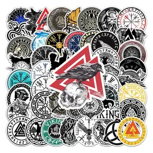 Symbol Series Graffiti Sticker, 50pcs Cartoon Viking Pirates Series Sticker, Decorative Sticker For Wall Water Bottle Skateboard Helmet Car Bike Luggage Laptop Sticker Decals