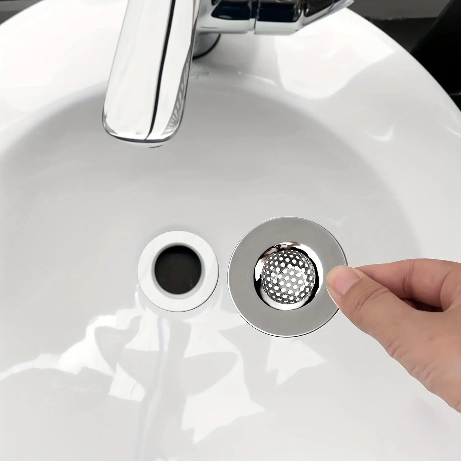 Stainless Steel Sink Strainer, Round Durable Washable Dishwasher Safe Sink Drain Filter, Kitchen Utensils & Gadgets