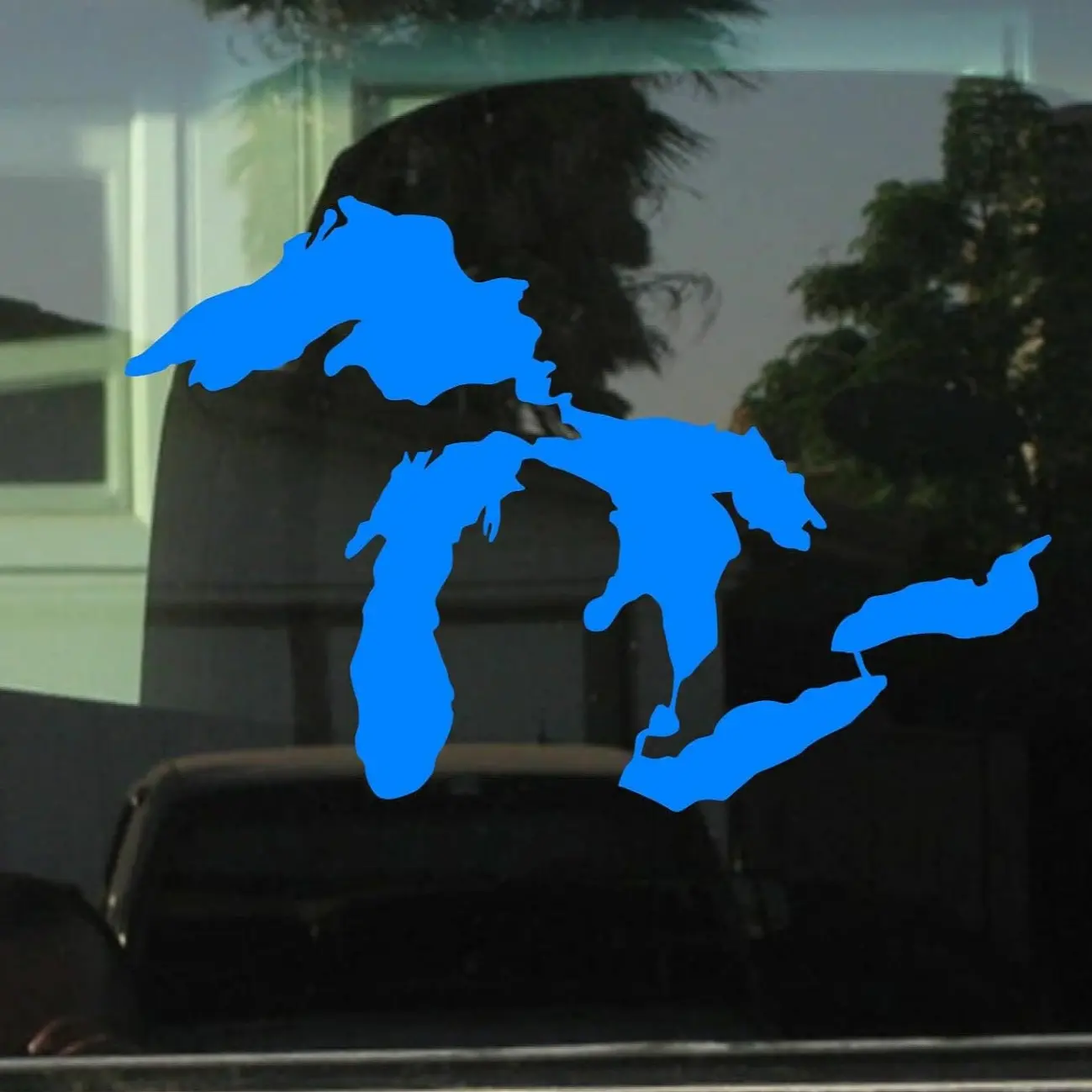 Great Lakes Michigan Car Sticker Decal, Universal Funny Vinyl Truck Sticker, Waterproof Vehicle Exterior Decoration Accessory for Bumpers, Windows, Laptops (Blue) summerwins,