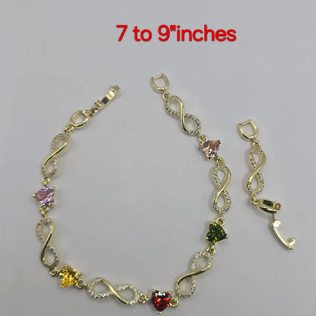 Infinity with Heart's Bracelet - Beautiful Style - Gold-Plated Adjustable valentines
