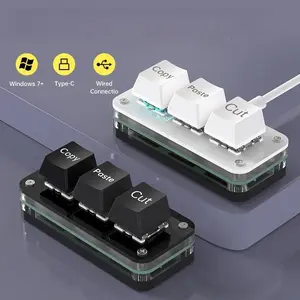Hall Effect Magnetic 3 Keys Macro Programming Mini Keyboard for Photoshop Gaming Hotswap Programming Keypad Copy Paste Mini Button Macropad