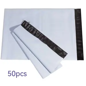 50 Pieces Durable Pe Packaging Bags, Strong Adhesive, Waterproof and Moisture-Resistant, Ideal for Storage and Shipping, Poly Mailers