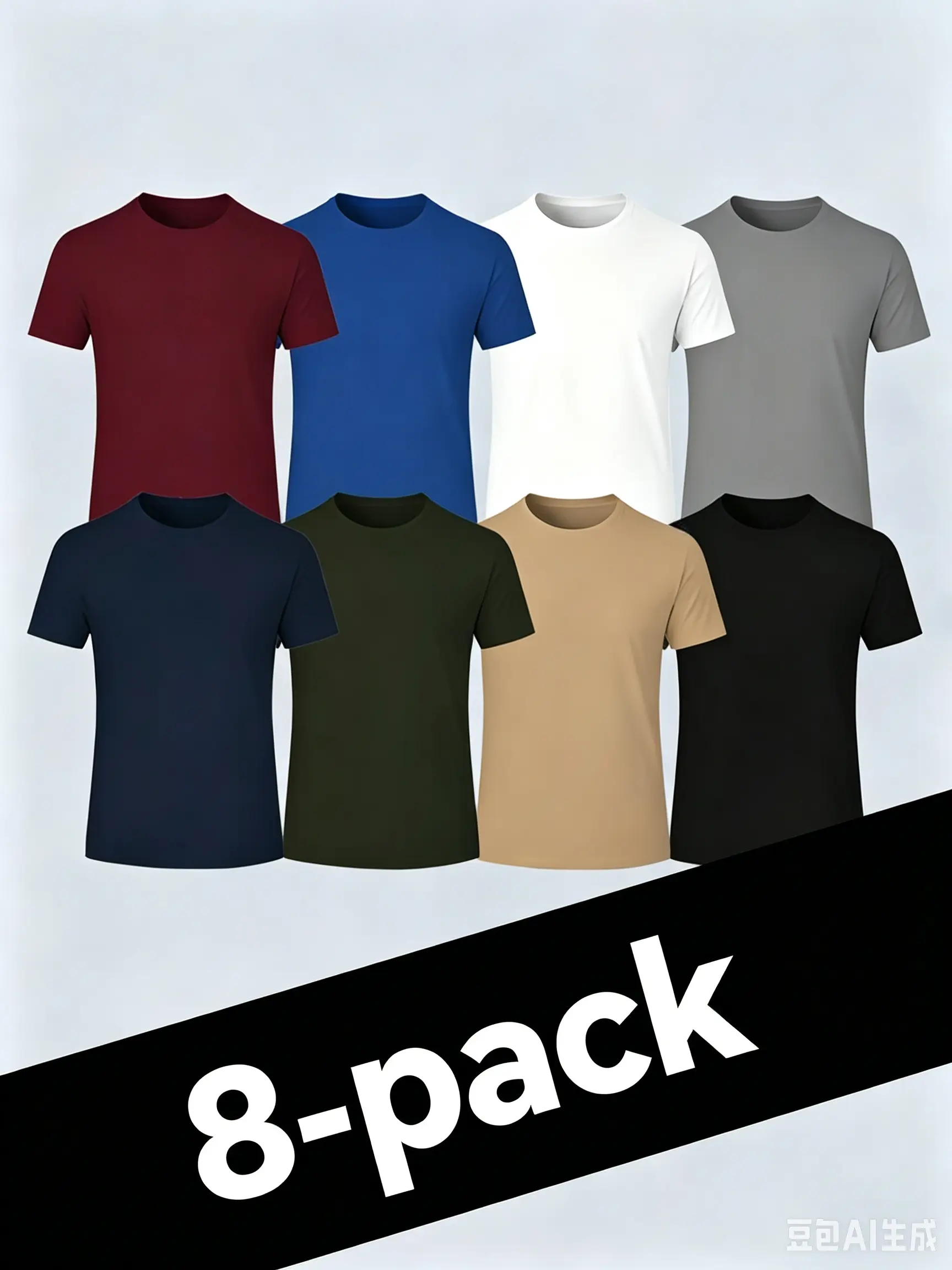 MTTYYD Men’s 8 Pack Quick Dry Performance Short Sleeve T-Shirts, Moisture Wicking Lightweight Breathable Athletic Workout Crew Neck Tees