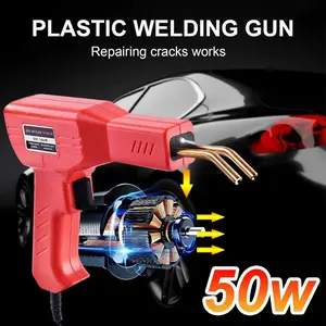 Plastic Welder Set – Hot Stapler Kit with 400 Staples in 4 Shapes – Includes Knife & Pliers – Professional Plastic Repair Tool for Car Bumper, Auto & DIY Projects