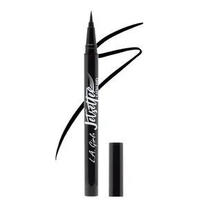 L.A. Girl Jetsetter Liquid Eyeliner - Matte Long-Wearing Formula with Precise Brush Tip Applicator for Effortless Line Creation