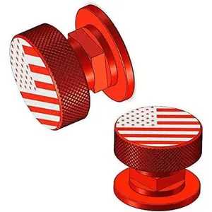 Welding Hood Helmet Pipeliner Fasteners-1Pair USA Flag Pattern Aluminum Helmet Pipeliner Headgear Replacement Parts Accessories Screws Flip Hood, Anti-Rust