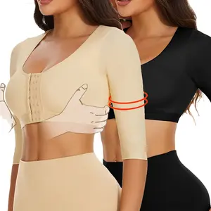 Arm Shaper for Women Post Surgery Arm Lipo Compression Sleeves Front Closure Shapewear Bra Posture Corrector