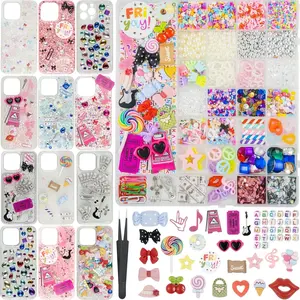 2250 Pcs Junk Phone Case Charms Kit, Y2K Style Nail Accessories Pad Cases Headphones Charms Rhinestones Bow Flower Letter Resin Beads For DIY Craft Scrapbooking Jewelry Making