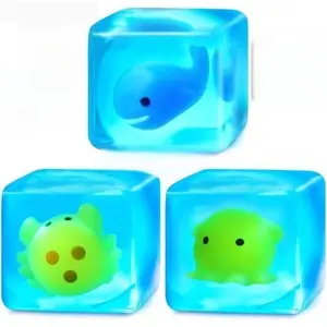 Taba Soft Gel Toy, Underwater Theme Ice Cube Shape, Ocean Creature Filler, Stress Relief Toy, Office Desk Toy, Sensory Stimulation, Birthday Gift, Holiday Gift, Christmas Gift