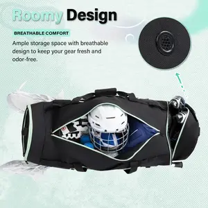 Himal Outdoors Lacrosse Backpack With Dual Strap, 2 Stick Holders and Separate Cleats Compartment, Large Capacity to Holds All Lacrosse Equipment Bag