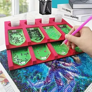 Foam Diamond Art Painting Tool Tray, 1 Count Multi-grid Diamond Art Painting Tool Storage Box, DIY Diamond Art Painting Accessories for Home & Office, Diamond Art Tools