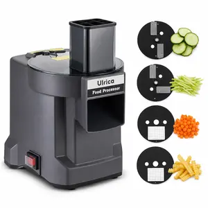 ULRICA 4-in-1 Electric Vegetable Slicer & Chopper, Multifunctional Food Processor with Dual Feed Chutes for Slicing, Shredding, Dicing & Wavy Cuts – Perfect for French Fries, Onions & Carrots