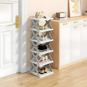Multi-functional shelf, folding shoe rack, dustproof and thickened, space storage, simple and installation-free, suitable for home, narrow space, hallway gap