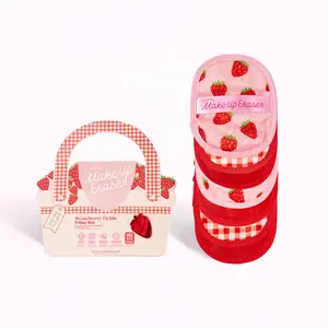 MakeUp Eraser Strawberry Fields 7-Day Set with Makeup Eraser, Lash Pincer & Cosmetic Brush, Includes 7 Pieces