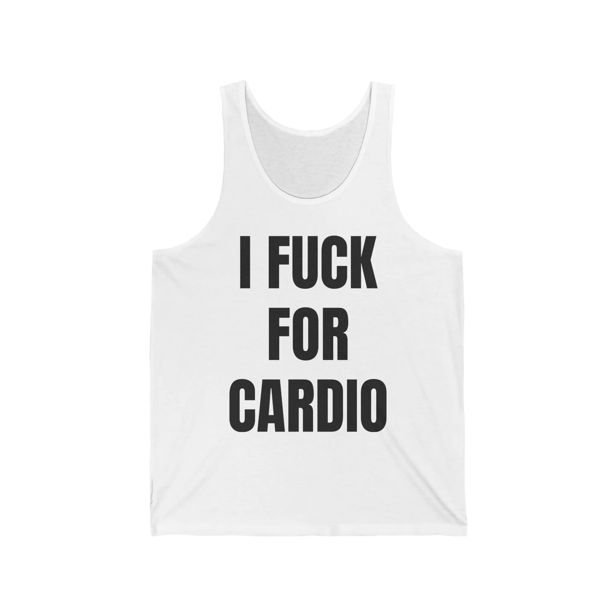 Funny Gym Tank Top I F*ck For Cardio Shirt Viral Workout Tank Mens Meme Fitness Tank Top Gym Humor Sleeveless Summer Lifting Shirt
