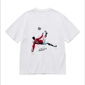 100% Cotton T-Shirt: 2026 World CupUnisex Vintage Cristiano Ronaldo T-Shirt, CR7 Bicycle Kick Football Legend Graphic Oversized Washed Cotton Tee, Casual Short Sleeve Soccer Streetwear for Men Women