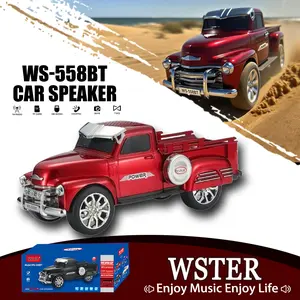 WSTER WS-558BT truck Bluetooth speaker, personalized design, Bluetooth 5.4, ABS material, 1200 mAh, TF/USB/FM radio and other playback modes, TWS interconnection, outdoor camping, party essential TikTokShopBlackFriday