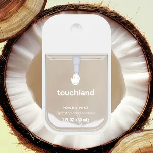 Touchland Beach Coco Power Mist Hand Sanitizer, Fruity Floral, Hydrating, Sanitizing & Delicately Scented, 1 Fl Oz