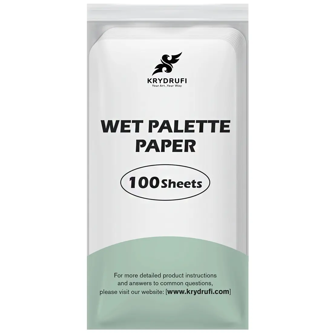KRYDRUFI 100 Sheets of Wet Paletter Paper