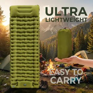 Sleeping Pad, Ultralight Inflatable Sleeping Pad for Camping with Pillow Built-in Foot Pump, Extra Thick Compact Camping Sleeping Mat for Hiking, Backpacking, Tent Use