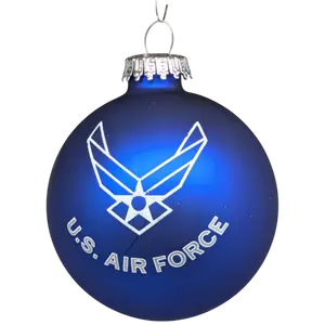 U.S. Air Force - Deep Blue - Glass Ball Ornament