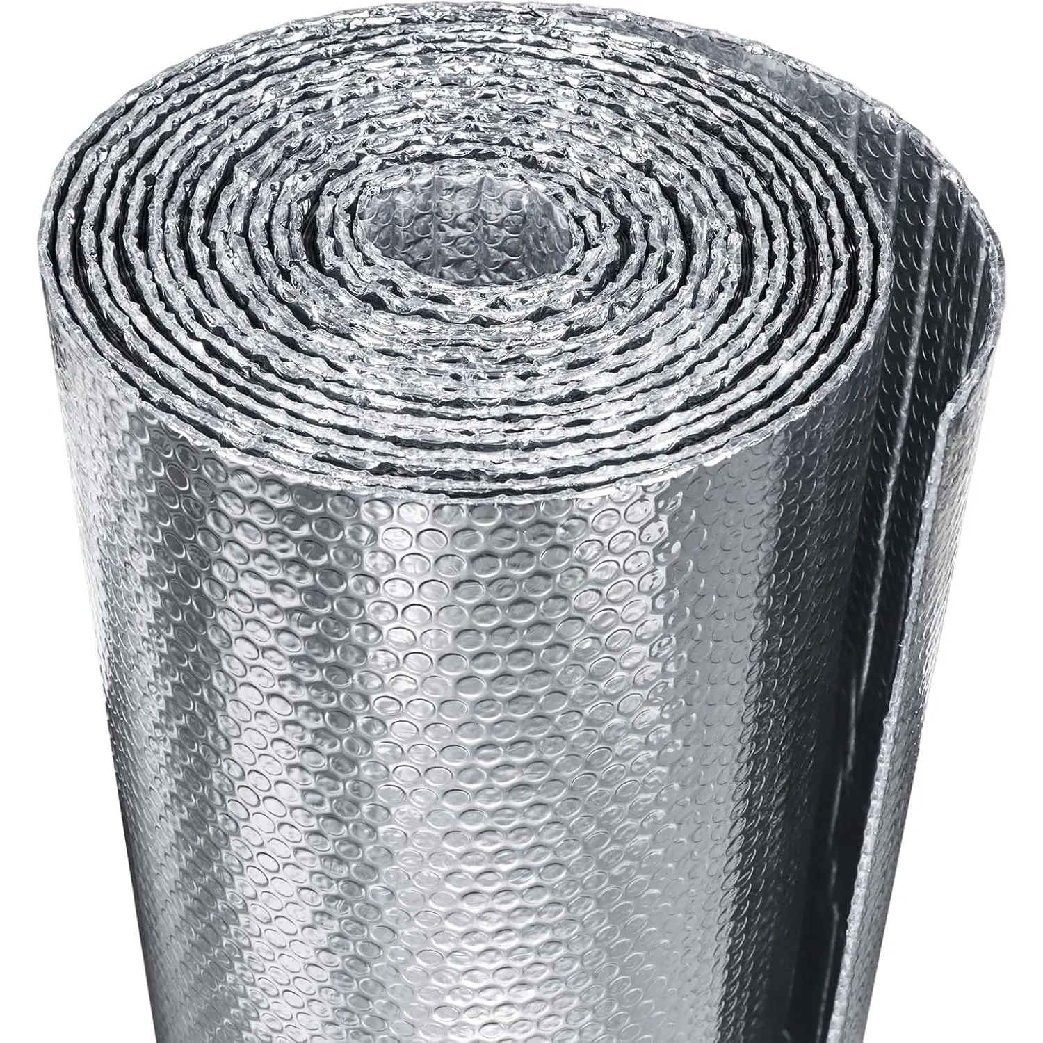 Reflective Insulation Foam 48" x 10 Ft Aluminum Foil Bubble Insulation Roll Window Insulation Kit for Summer Heat, Thermal Insulation Cover for RV Window