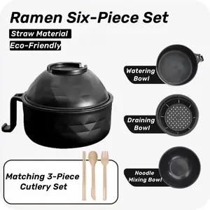 Microwave Ramen Cooker,Ramen Bowl Set,Microwave Noodle Bowl,Ramen Bowl With Chopsticks and Spoon,Noodle Enthusiast's Essential,BPA-Free, gifts for boyfriend Kitchenware Thanksgiving tableware Value Pack Valentine's Day gift Christmas Gift Set Stock Up