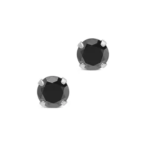Sterling Silver 7mm Rainbow CZ Studs
