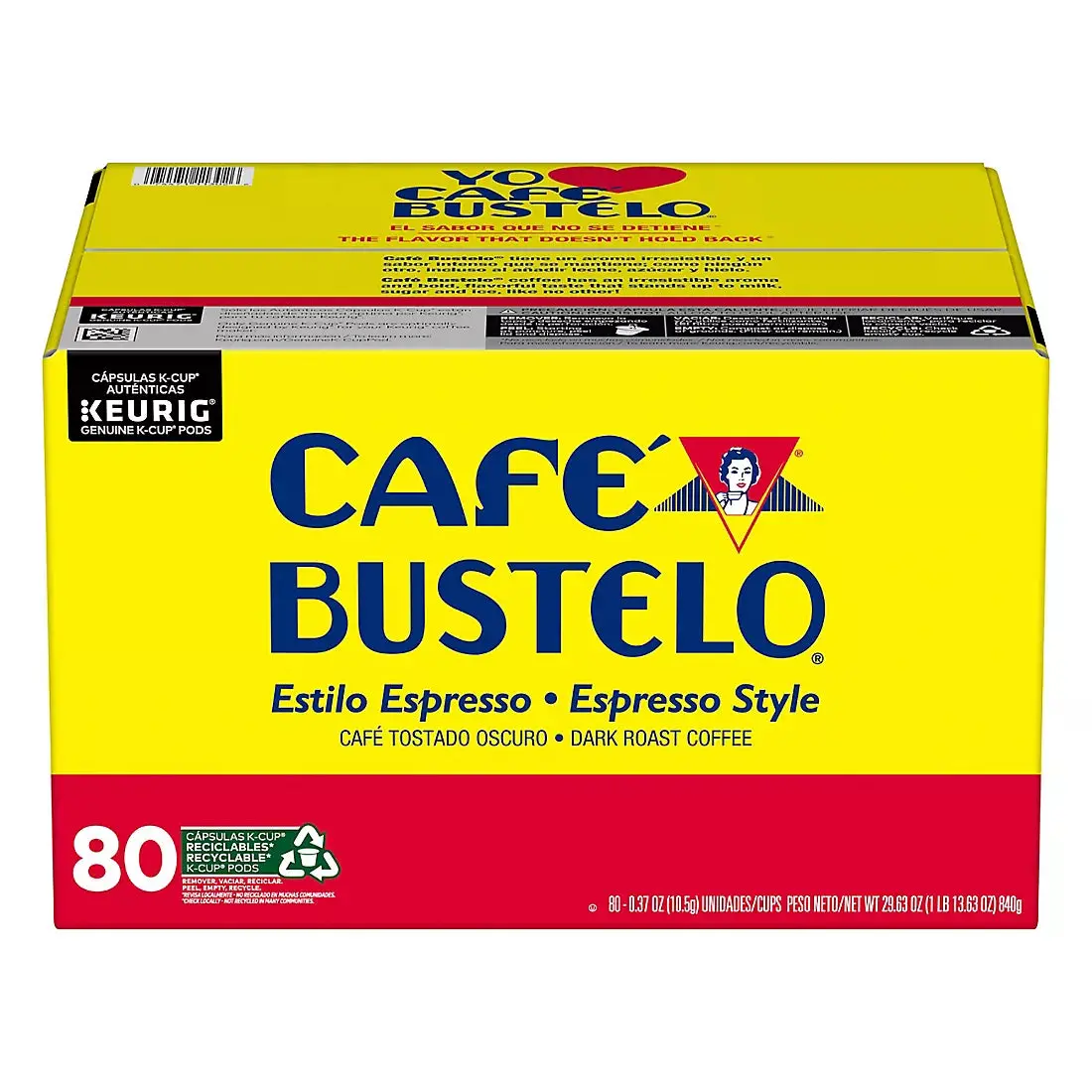 Cafe Bustelo Espresso K-Cup Pods, Coffee Capsules, 80 ct. Cafe Bustelo Espresso K-Cup Pods, Coffee Capsules, 80 ct.