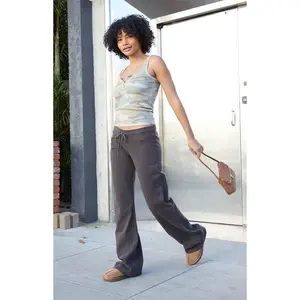 John Galt Women's Brown Hilary Baggy Sweatpants