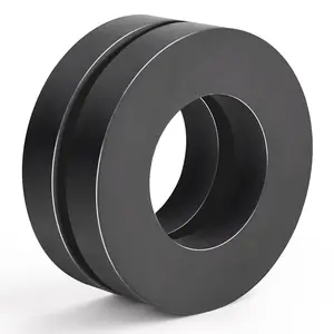 Large Magnets Heavy Duty for DIY, Round Ceramic Magnets with Hole, Ferrite Big Ring Magnet, OD2.36 x ID1.26 x 10mm, Science Projects Industria-Pack of 2