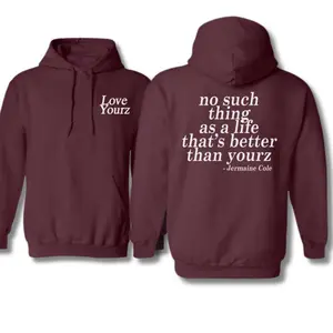 J cole dreamville love yourz lyrics graphic shirt hoodie sweater pullover, sustainable fashion tee, trendy design, Full Size