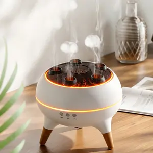 Ultrasonic Aromatherapy Machine - 250ml Water Tank Humidifier, High Mist Output, Color-Changing Light, Low-Water Automatic Shut-Off, Aromatherapy Relaxation Device, Fragrance Gift for Home, Office flame effect summervibes