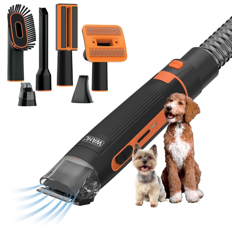 Wahl Groom & Vac Pet Vacuum Clipper Kit – Lithium Rechargeable Pet Clipper with 7 Vacuum Attachments – Clip, Trim, Nail Grind, Brush, and Clean – Model 3026956 from Wahl Clipper